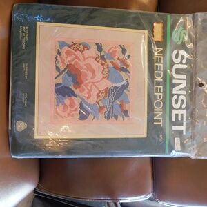 Needle Point BlueBird and Blossoms